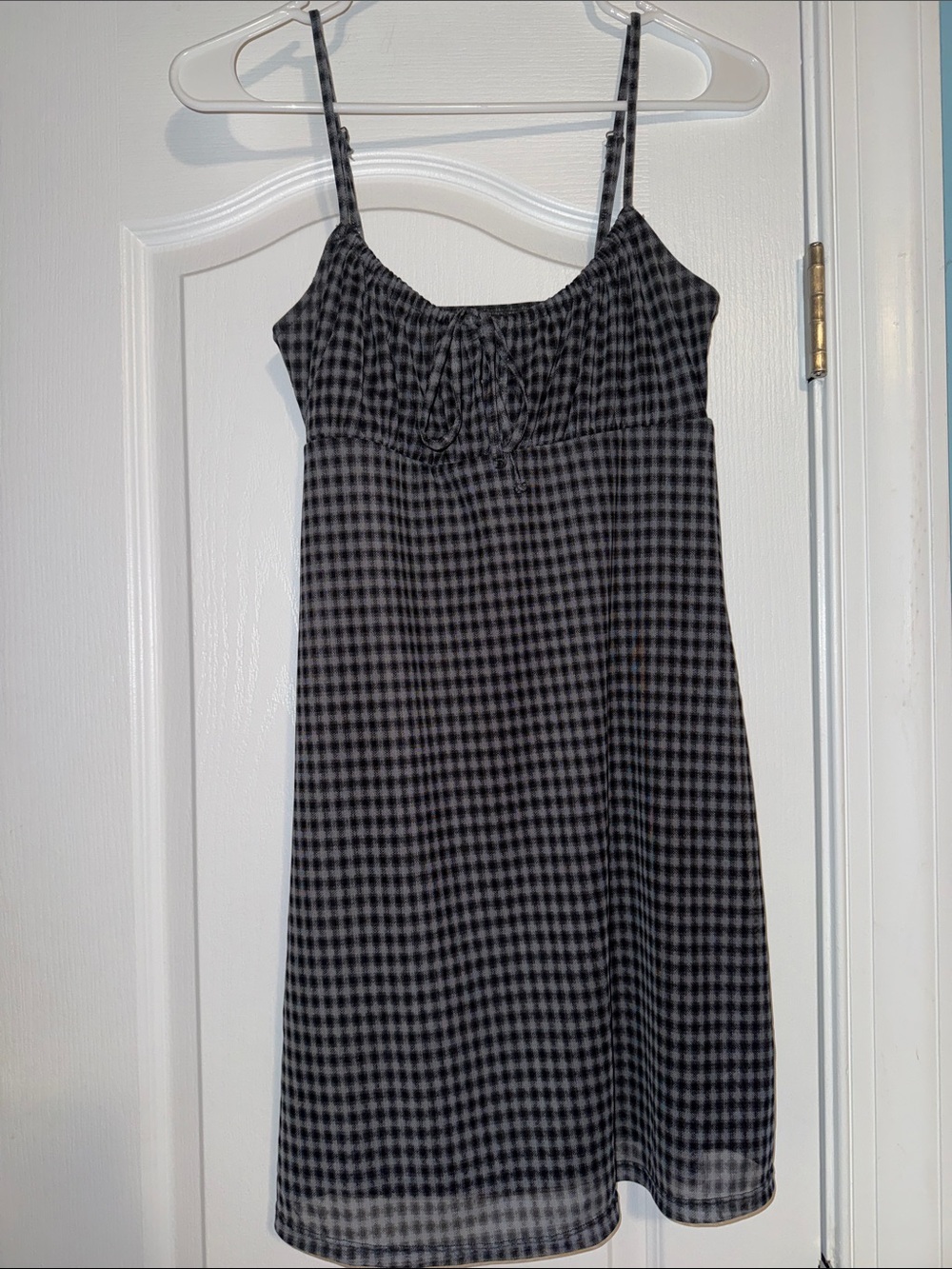 Aeropostale Black & Gray Gingham Mini Dress